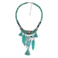 thumbnail image 4 of maskred Exquis Turquoise Pompons Choker Bohème Déclaration Collier Vert 45 + 8cm 5Set, 4 of 6
