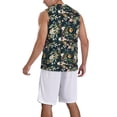 thumbnail image 2 of Pofeuu Watercolor Floral Print Basketball Jersey, Shirts for Men Youth Basketball Jersey Crew Neck-3X-Large, 2 of 6