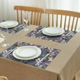 thumbnail image 3 of Pioneer Flower Floral Print Pattern Summer Placemats Table Placemats Set Of 4-Linen Kitchen Washable Placemats Table Mats 12x18 Inch Non-Slip Heat Resistant, 3 of 5