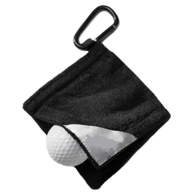 Toalla De Pelota De Golf Para Exteriores Toalla De Golf De Microfibra De 14 * 14 Cm Con Clip De Mosquetón Toalla De Limpieza De Pelota De Golf Kearding OD013918-00
