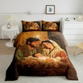 thumbnail image 2 of jejeloiu Christmas Theme Bedding Comforter Set,Birth Of Jesus Twin Comforter Sets,Vintage Religion Bedding Set For Men Women,Super Cozy Room Decor Reversible,2 Pieces, 2 of 8