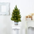 thumbnail image 4 of Nearly Natural 2ft. Providence Pine Artificial Christmas Tree in Decorative Planter, 4 of 5