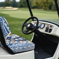 thumbnail image 6 of Pzuqiu 2-Piece Geometric Design Golf Cart Seat Covers - Breathable Washable Universal Set for 2-Seater Golf Carts, Protective Durable Seat Covers, 6 of 10