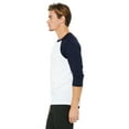 thumbnail image 4 of Bella + Canvas Unisex 3/4-Sleeve Baseball T-Shirt - 3200, 4 of 4