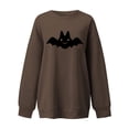 thumbnail image 3 of Chandails à Capuchon de Mode pour Femmes 2023 Mode Halloween Imprimée Blouse Ample à Manches Longues Col Rond Chandail Décontracté Hauts Chandail en Molleton 50 % de Rabais Liquidation Costumes Halloween/noël, 3 of 4