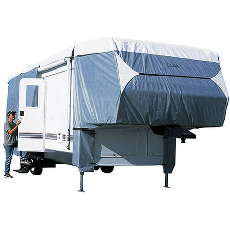 Classic Accessories Poly Pro III Deluxe 5th Wheel RV Trailer Storage Cover Grey Classic Accessories Poly Pro III Deluxe 5th Wheel RV Trailer Storage Cover Grey