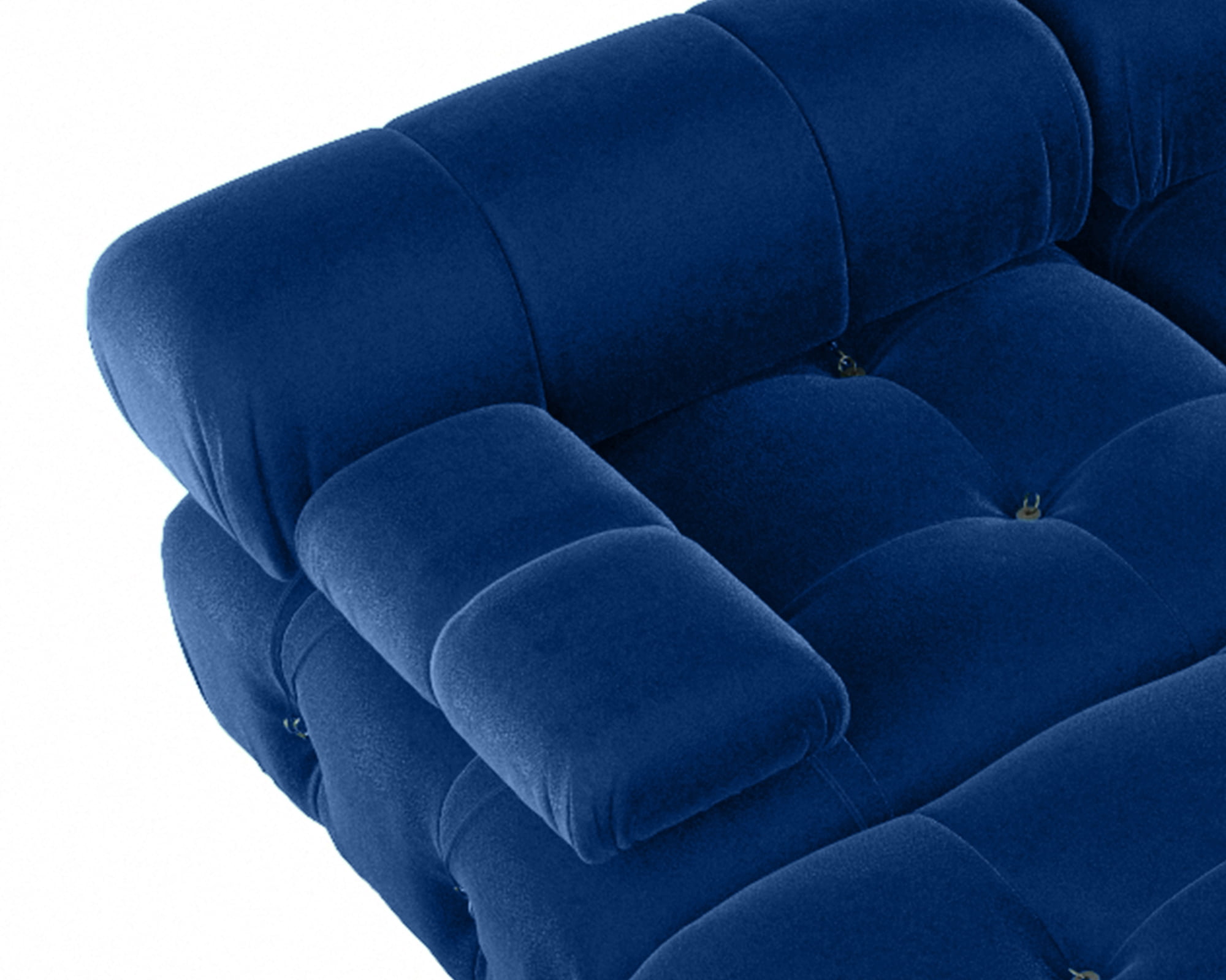 bokifol 139"Modular Sectional Sofa with Movable Ottomans for Living Room,6-Seat U Shaped Couch Sofa Set with Suede Fabric for Bedroom and Apartment,Blue