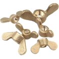 thumbnail image 3 of Wing Nut Fasteners - Brass Butterfly Nut Bolt Hand Twist Screw Cap Components M5(20pcs), 3 of 5