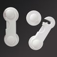 thumbnail image 3 of 2 Pcs Child Safety Cabinet Locks Child Proof Cabinet Latches Baby Proofing for Drawers Cupboard Cabinets Refrigerator with PE Foam Adhesive Tape, 3 of 5