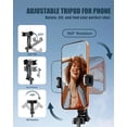 thumbnail image 4 of RIHJIN-Pocket Phone Tripod, 3-in-1 Portable Selfie Stick Tripod with Remote, 360° Rotation Cell Phone Tripod Stand, Extendable Mini Tripod for iPhone Android Phones (Clip Mount), 4 of 4