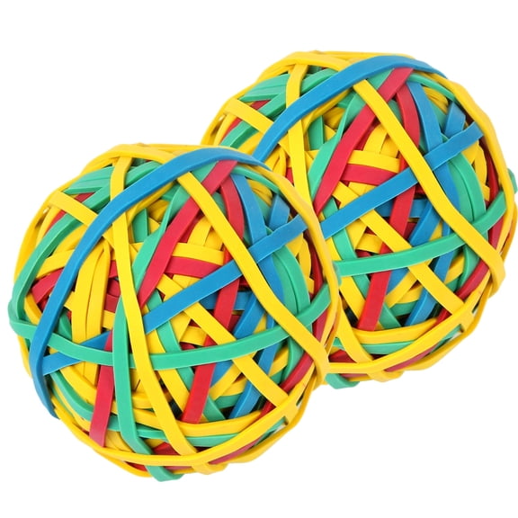 Rubber Band 4Colors Ball #33 Rubber Bands 2Pack About 300pcs,for Office Home Strong Elastic Band Loop