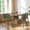 thumbnail image 6 of Dycanpo Dining Chairs Set of 4, Wide Back Kitchen Side Chairs with Chenille Upholstered and Brushed Paint Legs for Modern Farmhouse, Green, 6 of 7