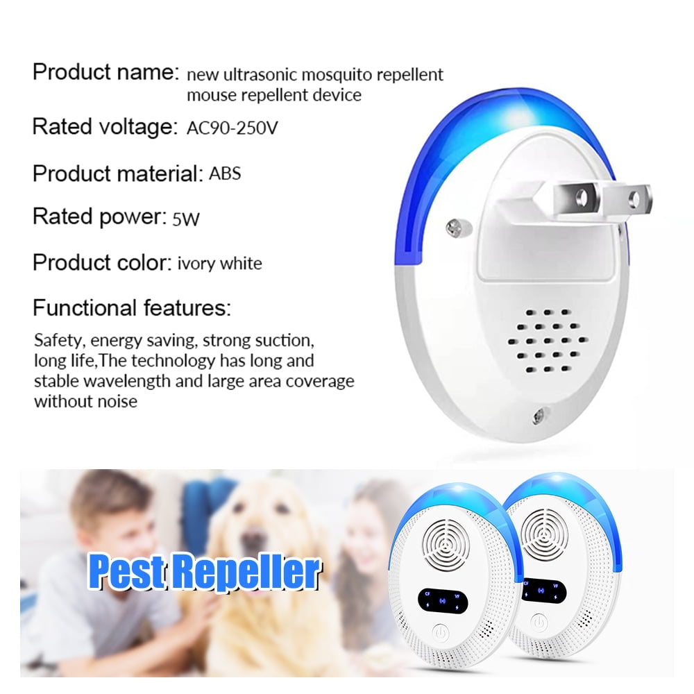Ultrasonic Pest Repeller 6 Pack, Ultrasonic Pest Repellent, Variable frequency Pest Repeller Plug in Indoor, Pest Control for Insects, Mosquito, Mouse, Bug, Rodents