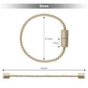 Mainstays 2-Pack Magnetic Tiebacks for Curtains, 18 Inch - Beige
