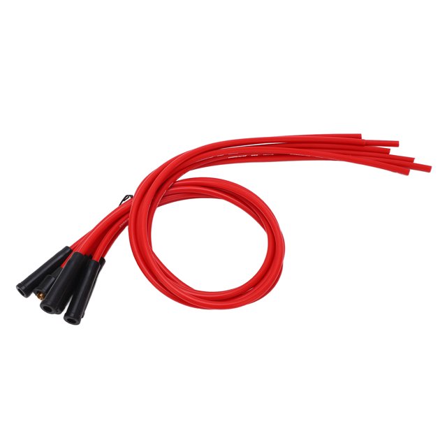 Sparking Plug Ignition Wire, Wear Resisting Sparking Plug Ignition Wire Set Great Adaptation Red High Temperature Resistance For Cars