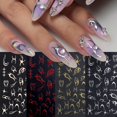 thumbnail image 2 of 1 Pza Calcomanías Autoadhesivas De Uñas De Llama De Geometría Láser 3D Líneas De Plata Góticas Manicura Decoración DIY Arte Herramientas Para Mujeres, 2 of 4