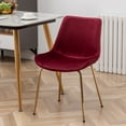 thumbnail image 3 of DeeHome Aufurr Modern Velvet Dining Chair, Set of 2, Red, 3 of 9
