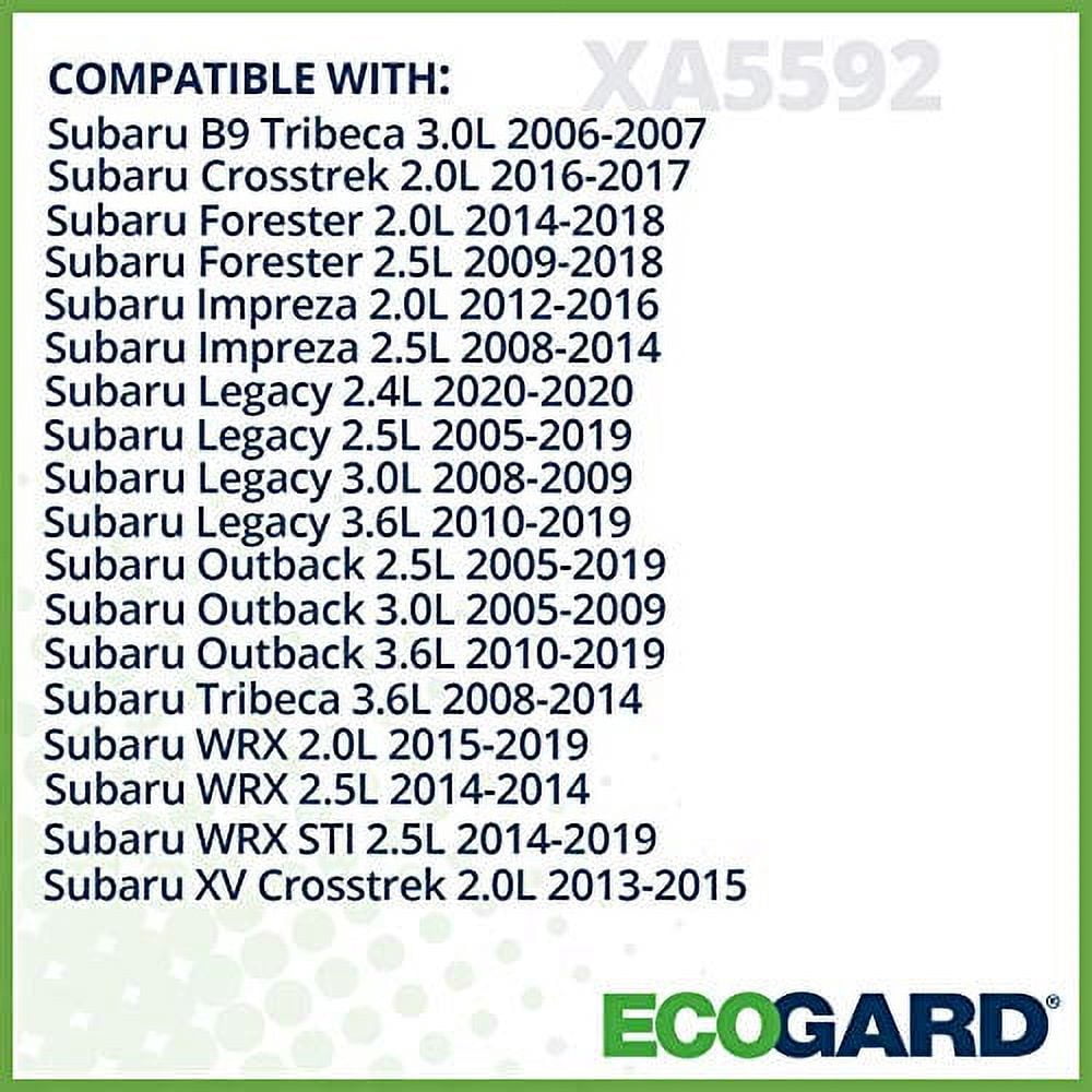 ECOGARD XA5592 Premium Engine Air Filter | Fits 2005-2019 Subaru Outback, Legacy 2.5L; 2009-2018 Forester 2.5L; 2008-2016 Impreza 2.0L; 2010-2019 Outback, Legacy 3.6L