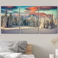 thumbnail image 3 of wall26 Canvas Print Wall Art Set Winter Snowy Mountain Forest Sunset Nature Wilderness Photography Realism Rustic Landscape Colorful Cool for Living Room, Bedroom, Office - 24"x36" x 3, 3 of 5
