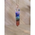 thumbnail image 2 of Natural Handmade Crystal Necklace Gold Tone 7 Chakras Healing Necklace Gemstone Chip, 2 of 8