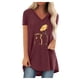 thumbnail image 2 of Puntoco Blusa de manga corta con cuello en V y estampado de tallas grandes para mujer Puntoco Puntoco-4263, 2 of 4