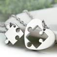 thumbnail image 2 of OIDEA 2PCS Stainless Steel Couples Love Heart Puzzle Pendant Necklace for  Men Women Mothers Day Valentines, 2 of 5