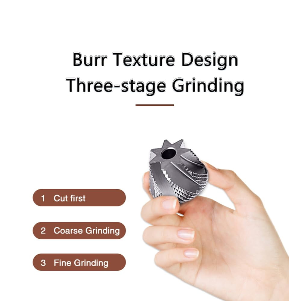 Manual Coffee Grinder, 7 Core Ghost Tooth Cone Burr, 38 or 48MM Burr Size, 420 Stainless Steel, 0-72 Grid Adjustable, for Espresso Pour over,  Coffee Hand Mill