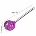 thumbnail image 2 of Strainer Spoon Stainless Handle Silicone Slotted Cooking Spoon With Hook Easy To Wash, 2 of 6