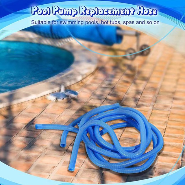 Manguera De Piscina 3 mangueras de repuesto para piscina de PE con 6 hebillas para bomba de filtro 330/530/1000GPH (B)