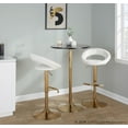thumbnail image 2 of Posh Adjustable Bar Stools Set of 2, Bar Height Stools, Char Chairs, Barstool Set of 2, Black and Gold Bar Stools, White and Gold Bar Stools Set of 2 (Gold Metal, White), 2 of 6