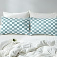 thumbnail image 3 of Erosebridal White Blue Checkered Comforter Cover King Size Buffalo Plaid Grid Bedding Set Teen Men Checkerboard Duvet Cover Aesthetics Gingham Quilt Cover Modern Room Decor(No Comforter), 3 of 5