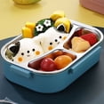 thumbnail image 4 of Boîte à Lunch pour Enfants Boîte Bento Boîte à Lunch en Acier Inoxydable Scellée et Isolée Boîte à Lunch Étanche Dessin Animé pour Enfants Adultes Bleu, 4 of 8