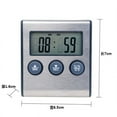 thumbnail image 2 of Digital Oven Thermometer Kitchen Food Cooking Meat BBQ Probe Thermometer With Timer Water Milk Temperature Cooking Tool with Stainless Steel Temperature Probe  Large LCD Display(1 Pc), 2 of 8