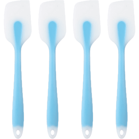 

Set of 4 Kitchen Utensils Spatula Set Food Grade Silicone Spatula Heat Resistant Spatula Non Stick Utensils Silicone Spatula for Cooking Mixing and Frying Blue