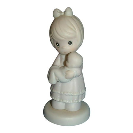 Precious Moments: 521493 A Special Delivery | Figurine This Baby themed Precious Moment is the perfect porcelain figurine to grow your collection  inspire another collection  or give as that special gift. Aptly titled A Special Delivery  this figurine features animals or adorable children with tear dropped shaped eyes. Their expressions will tug at your heart strings  and the pastel coloring makes it a subtle yet elegant addition to your home. Place it in your curio cabinet  on your bedside table or proudly displayed in your living room. Wherever you put this porcelain bisque figurine  it’s sure to bring smiles and joy to your home.