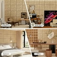 thumbnail image 2 of 4 Packs Acoustic Wall Panels - Self-Adhesive 3D Wood Slat Wall Panel- Peel and Stick Sound Absorbing Panels for Noise Reducing - Feature Wall Decor for Home & Office, 2 of 9