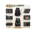thumbnail image 4 of Mochila Táctica Militares Multifuncional De 45l Y Accesorios Color Black-2 Xtellar color negro, 4 of 4