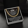 thumbnail image 4 of Gift For Son - Each Passing Day, Cuban Link Chain, Stainless Steel or Yellow Gold, Message Card & Gift Box, 4 of 5