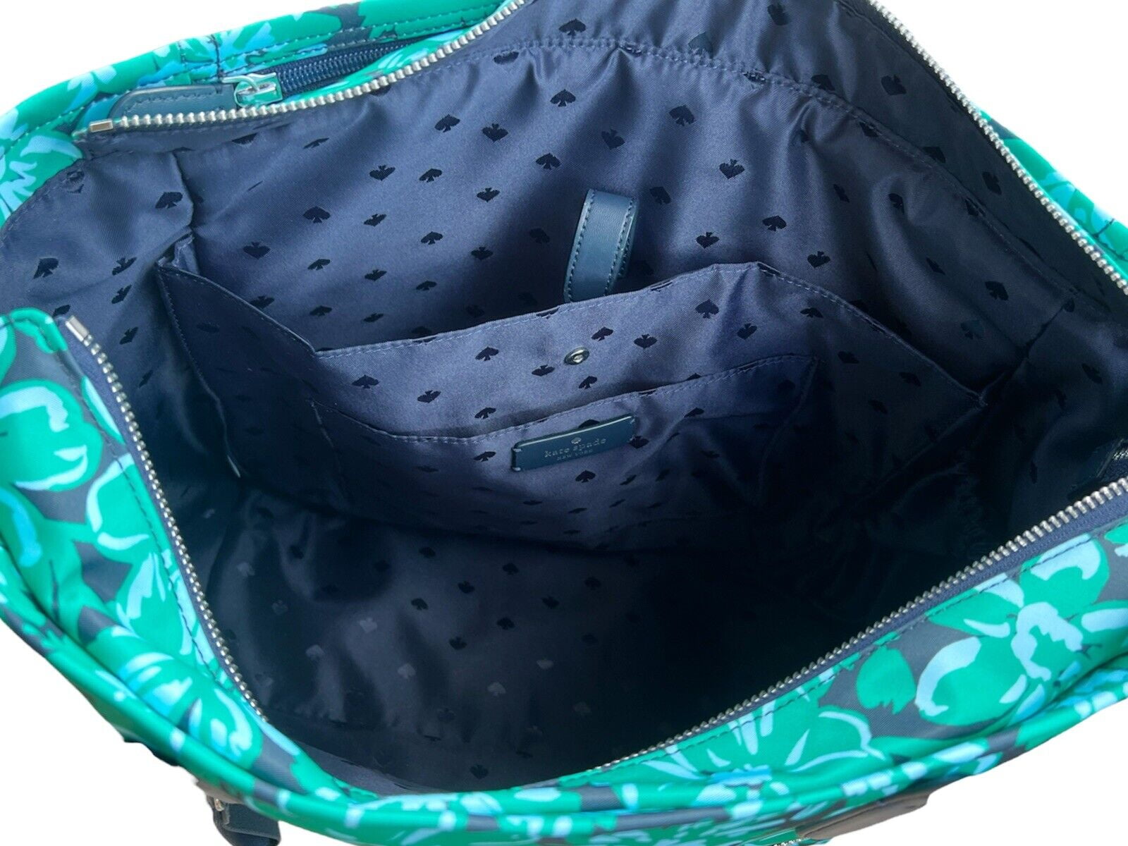Kate Spade New York Women's Chelsea Nylon Large Printed Top Zip Tote (Green Multi Floral)