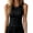 Black, variant on Mesh-Tank Shirt for Women Crew Neck Sheer-Mesh Panel Ribbed Knit Top Sleeveless Slim Going Out Blouse