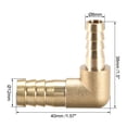 thumbnail image 2 of Conector de tubo de codo de latón de 12mm a 8mm, adaptador de manguera de 90 grados, 1 pieza, 2 of 3