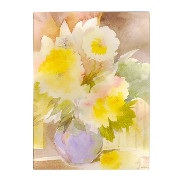 Trademark Fine Art 'Purple Vase' Canvas Art by Sheila Golden