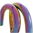 thumbnail image 4 of 12" x 8" Multi Colored Ceramic Looped Abstract Sculpture with Rainbow Shimmer Finish, by DecMode, 4 of 9