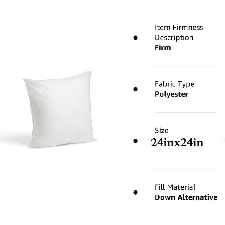 White Pillows (Pack of 24) Polyester Sham Stuffer Throw Pillow