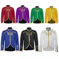 thumbnail image 5 of Chaqueta de uniforme de príncipe para hombre, para desfile de bateristas, para oficiales punk, para desfiles de festivales de música, desfiles militares, disfraz de carnaval, 5 of 5