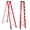 Red, variant on Fiberglass Single-Sided Step Ladder, Insulated Non-Conductive Ladder for Electrical Engineering, 2 Colors (Red/Green), 3 Sizes, 330 Lbs Capacity