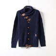 thumbnail image 4 of Yokua Men's Knitted Turtleneck Winter Cardigan Sweaters for Men, 4 of 8