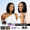 thumbnail image 6 of Ebo Dashly Synthetic Lace Front Wig Salt & Pepper SP Lace Unit 1 Straight Yaki 11” ( Flamboyage Chocolate ), 6 of 6