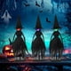 thumbnail image 3 of Decoraciones de Halloween, juego de 3 decoraciones de Halloween para interiores, brujas primitivas con sombreros, figuras espeluznantes de bruja de Halloween con 3 colores LED para repisa de chimenea,, 3 of 8