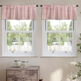 thumbnail image 2 of LALILO Kitchen Curtain Valance Pink Beach Pink Beach Sand Rod Pocket Window Curtain 52"x 18" Set of 2, 2 of 5